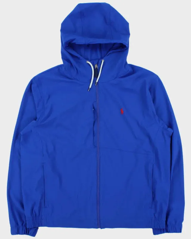 Vintage Polo Ralph Lauren Cobalt Soft Shell Hooded Windbreaker Jacket - XXL made by Ralph Lauren