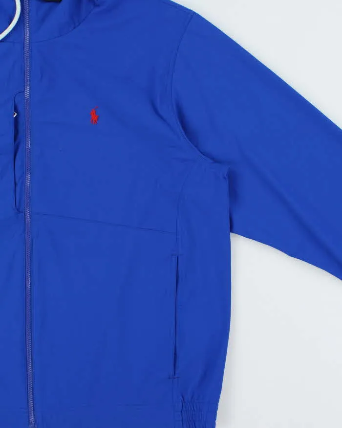 Vintage Polo Ralph Lauren Cobalt Soft Shell Hooded Windbreaker Jacket - XXL sold by Rokit product image thumbnail 3