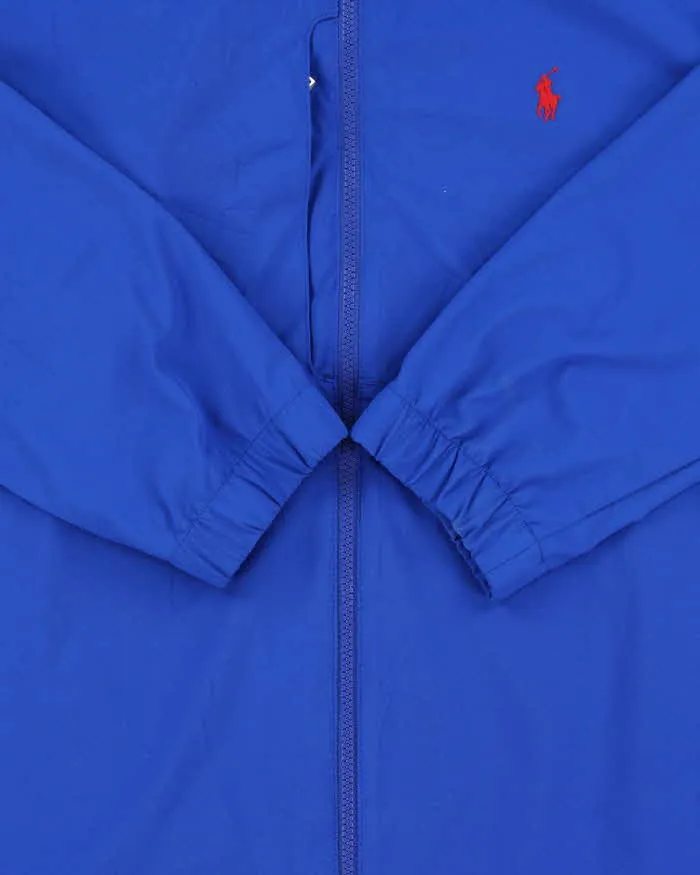 Vintage Polo Ralph Lauren Cobalt Soft Shell Hooded Windbreaker Jacket - XXL sold by Rokit product image thumbnail 4
