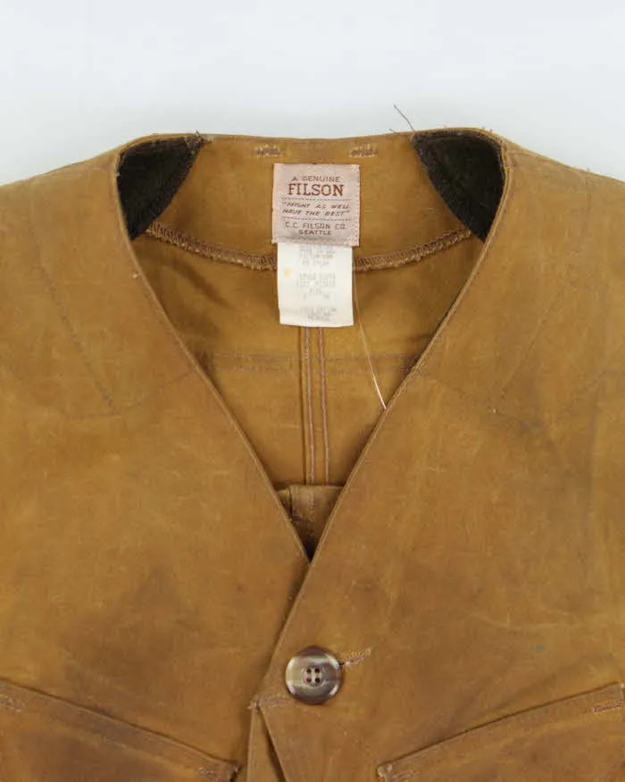 Vintage Filson Oil Tin Cloth Made In USA Tan Hunting Vest - S sold by Rokit product image thumbnail 5