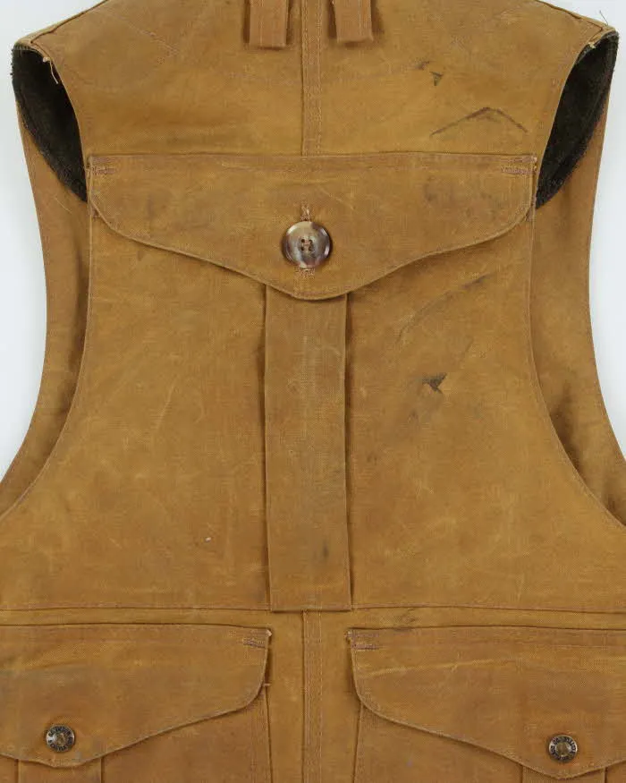 Vintage Filson Oil Tin Cloth Made In USA Tan Hunting Vest - S sold by Rokit product image thumbnail 4