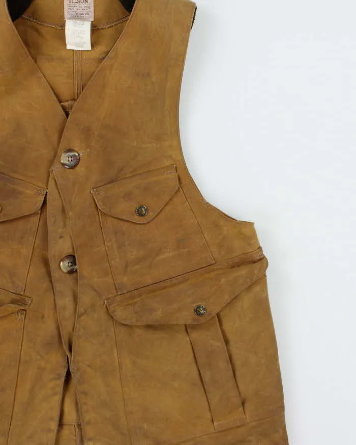 Vintage Filson Oil Tin Cloth Made In USA Tan Hunting Vest - S sold by Rokit product image thumbnail 3
