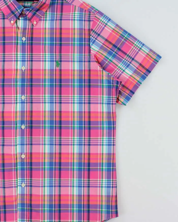 Vintage Ralph Lauren Plaid Classic Fit Short Sleeve Shirt - L sold by Rokit product image thumbnail 3