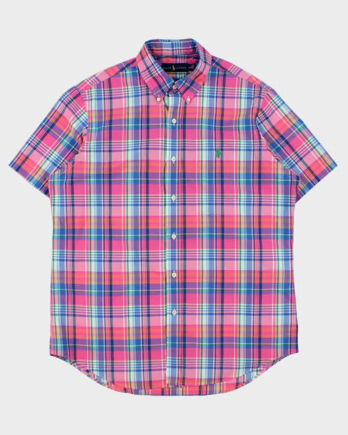 Vintage Ralph Lauren Plaid Classic Fit Short Sleeve Shirt - L sold by Rokit