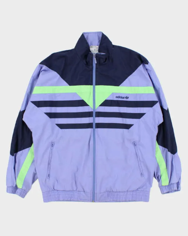 Vintage 1980s Adidas Originals Canvas Cotton Blend Classic Windbreaker Jacket - M made by Adidas