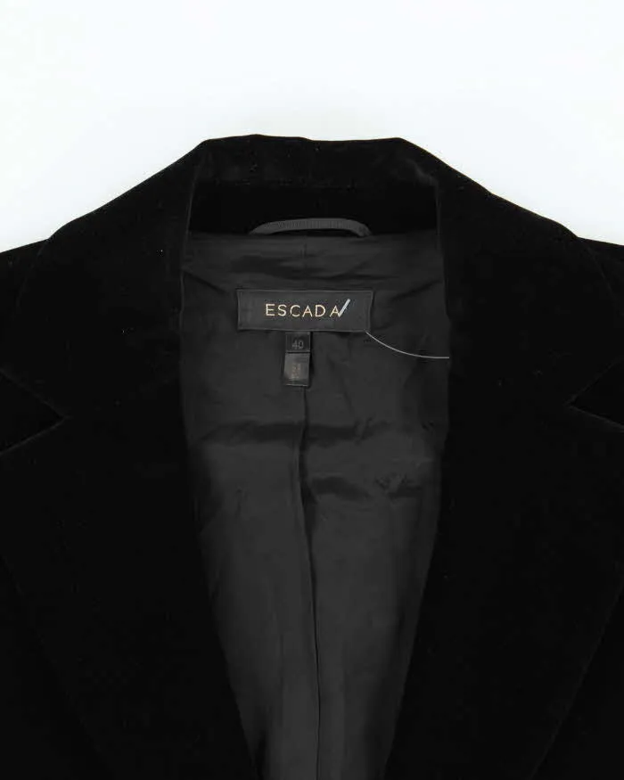 Vintage Y2K 00s Escada Women's Velvet Cropped Belted Blazer- M sold by Rokit product image thumbnail 5