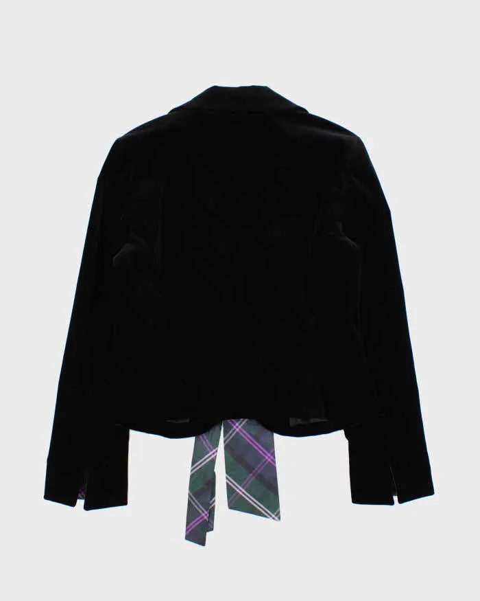 Vintage Y2K 00s Escada Women's Velvet Cropped Belted Blazer- M sold by Rokit product image thumbnail 2