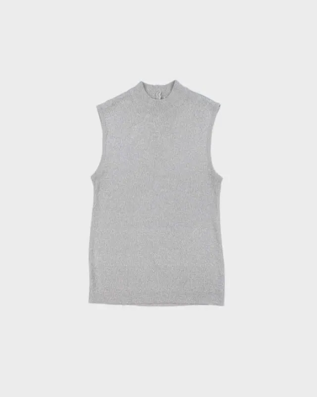 Vintage 1980s R.P. Knitting Sparkly High Neck Top - S made by Rokit