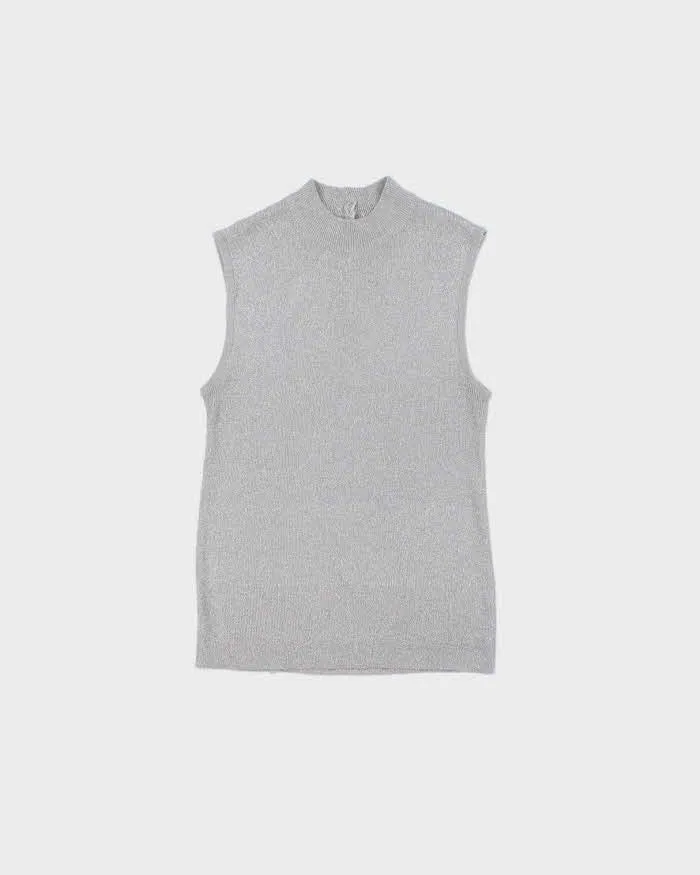 Vintage 1980s R.P. Knitting Sparkly High Neck Top - S sold by Rokit