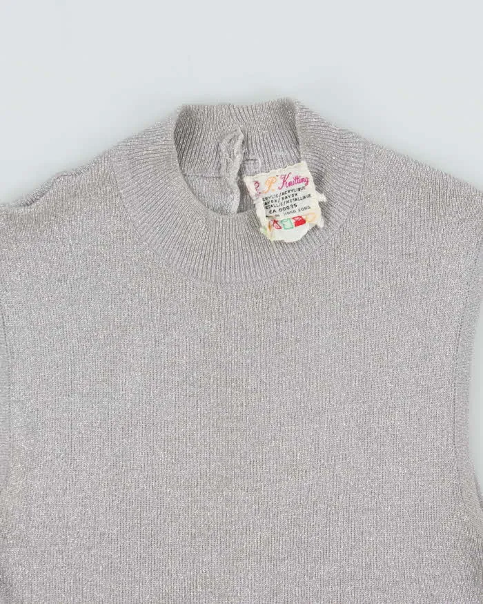 Vintage 1980s R.P. Knitting Sparkly High Neck Top - S sold by Rokit product image thumbnail 5