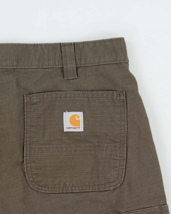 Vintage Carhartt Force Khaki Broxton Relaxed Fit Cargo Shorts - W36 sold by Rokit product image thumbnail 4