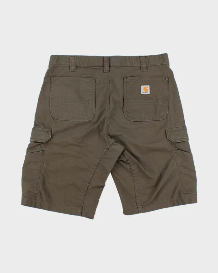 Vintage Carhartt Force Khaki Broxton Relaxed Fit Cargo Shorts - W36 sold by Rokit product image thumbnail 2