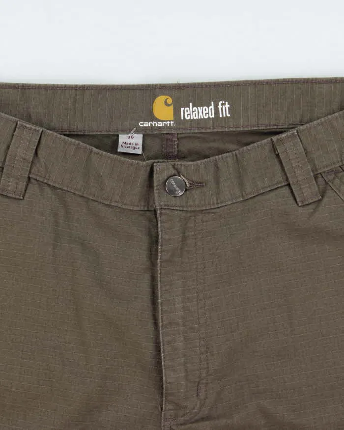 Vintage Carhartt Force Khaki Broxton Relaxed Fit Cargo Shorts - W36 sold by Rokit product image thumbnail 5