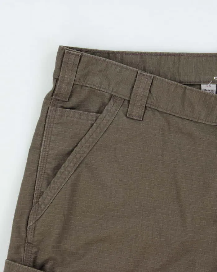 Vintage Carhartt Force Khaki Broxton Relaxed Fit Cargo Shorts - W36 sold by Rokit product image thumbnail 3