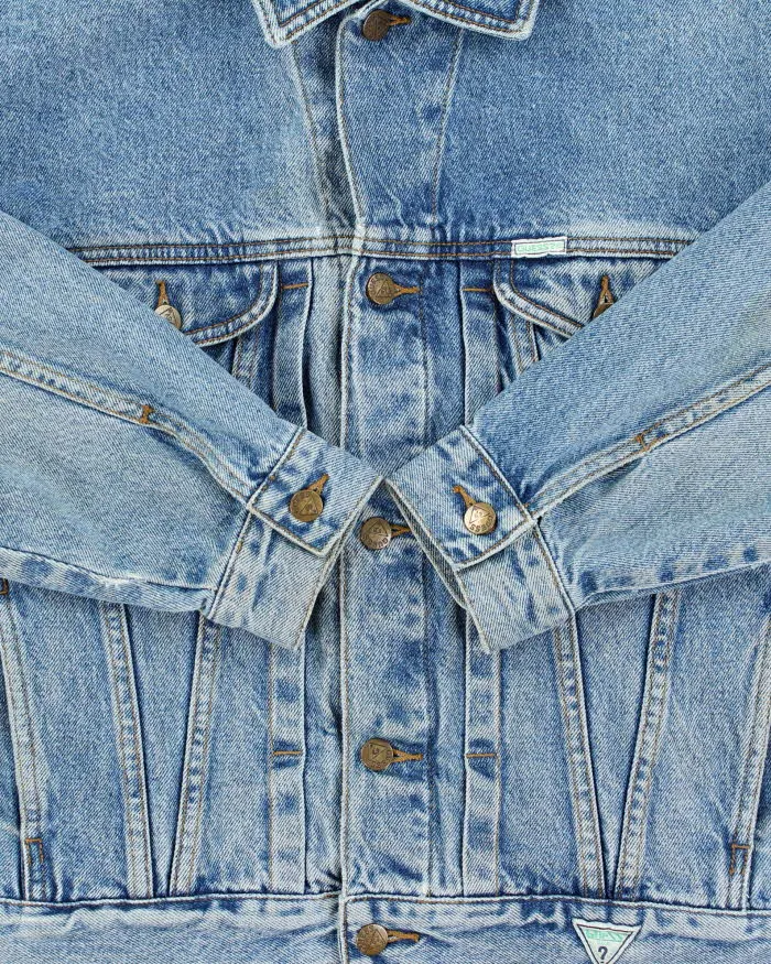 Vintage 1990s Guess Jeans USA Light Wash Boxy Denim Jacket - M sold by Rokit product image thumbnail 4