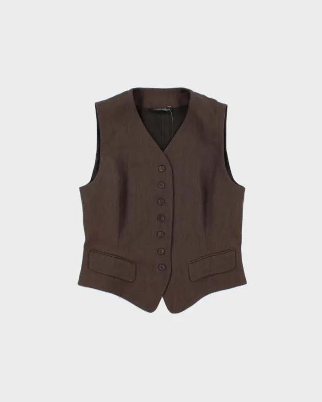 Vintage 2000s Laura Ashley Wool Waistcoat Top - M made by Laura Ashley