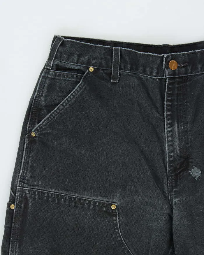 Vintage Carhartt B01 BLK Duck Canvas Double Knee Made In USA Distressed Loose Original Fit Carpenter Trousers - W32 L30 sold by Rokit product image thumbnail 3
