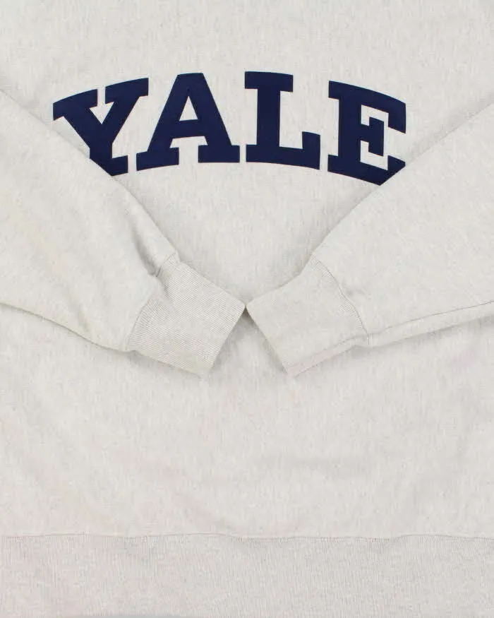 Vintage Champion Yale University Heavyweight Reverse Weave Marl Grey Crewneck Sweatshirt - L sold by Rokit product image thumbnail 4