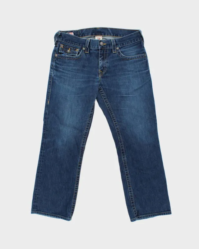 Vintage True Religion Ricky Made In USA Low-Rise Flap Pocket Relaxed Straight Leg Denim Jeans - W34 L29 made by True Religion