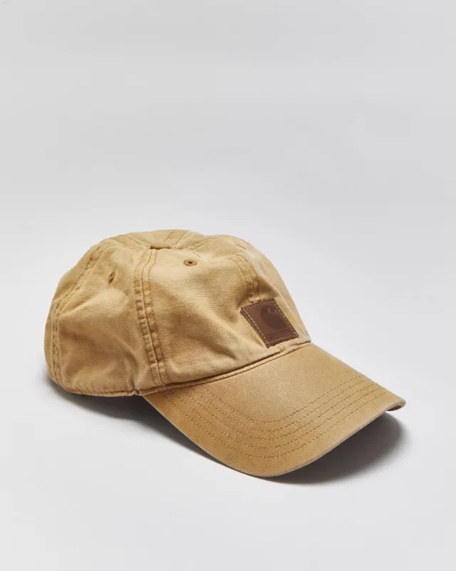 Vintage Carhartt Tan Canvas Velcro Baseball Cap - OS made by Carhartt