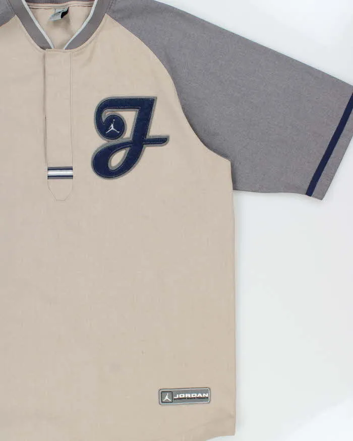 Vintage 2002 Y2K Nike Air Jordan Heavyweight Twill Short Sleeve Baseball Jersey - XXL sold by Rokit product image thumbnail 3