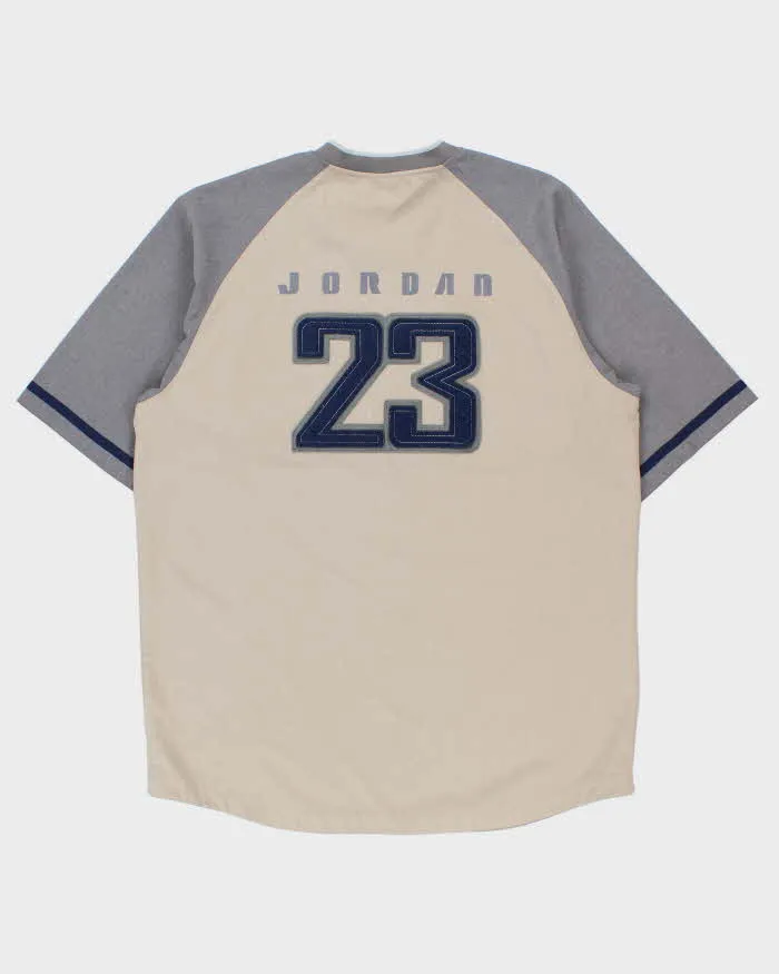 Vintage 2002 Y2K Nike Air Jordan Heavyweight Twill Short Sleeve Baseball Jersey - XXL sold by Rokit product image thumbnail 2