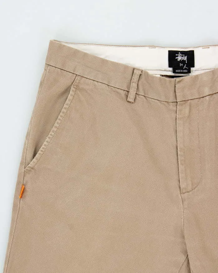 Vintage Stussy Khaki Relaxed Tapered Skate Chino Trousers - W34 L30 sold by Rokit product image thumbnail 3