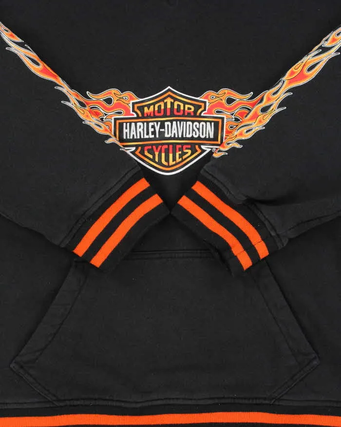Vintage Harley Davidson Women's Classic Flames Pullover Hoodie - XL sold by Rokit product image thumbnail 4