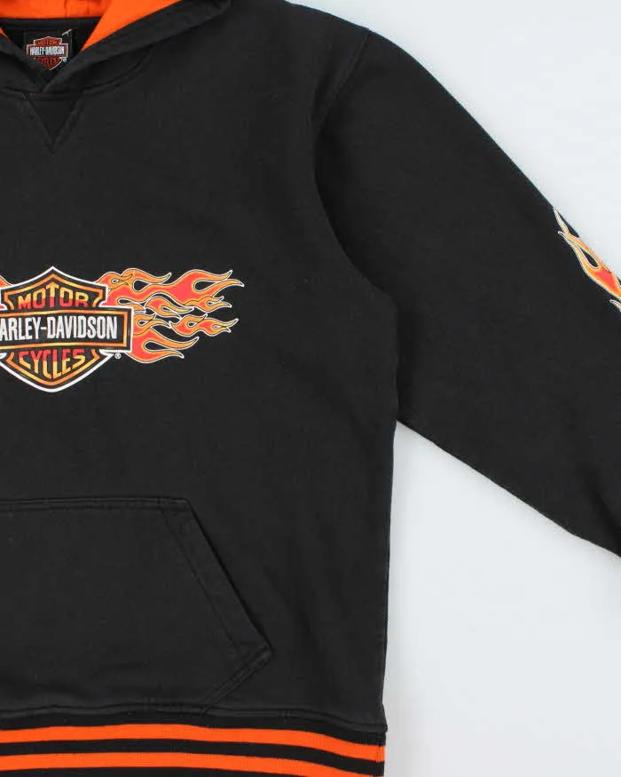 Vintage Harley Davidson Women's Classic Flames Pullover Hoodie - XL sold by Rokit product image thumbnail 3