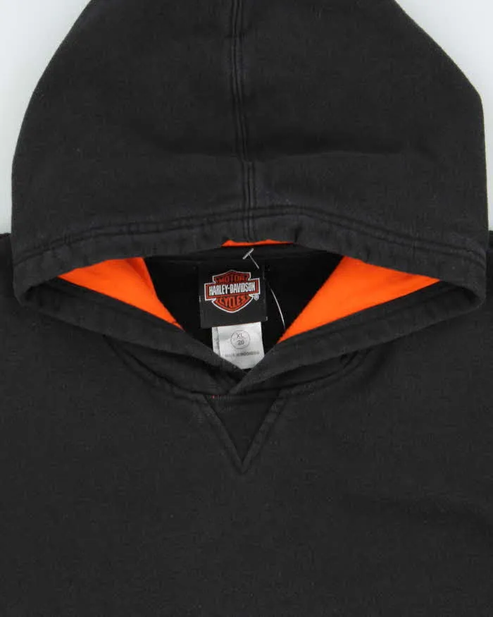 Vintage Harley Davidson Women's Classic Flames Pullover Hoodie - XL sold by Rokit product image thumbnail 5