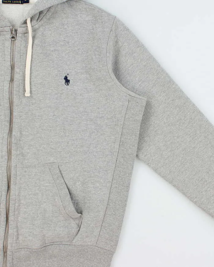 Vintage Polo Ralph Lauren Marl Grey Heavyweight Full-Zip Hoodie - L sold by Rokit product image thumbnail 3