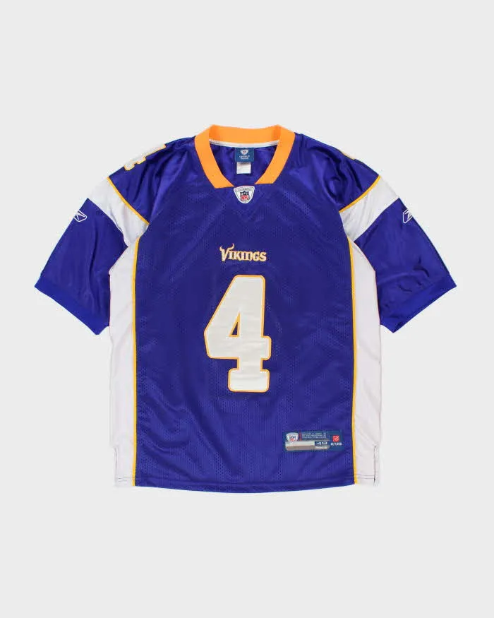Vintage 2009-10 Reebok Equipment On Field Minnesota Vikings Favre #4 NFL Home Jersey - M sold by Rokit