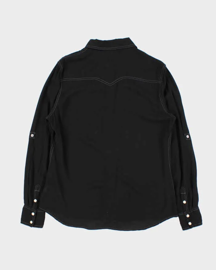 Vintage True Religion Women's Embellished Cryst Contrast Stitch Pearl Snap Button Long Sleeve Western Shirt - L sold by Rokit product image thumbnail 2