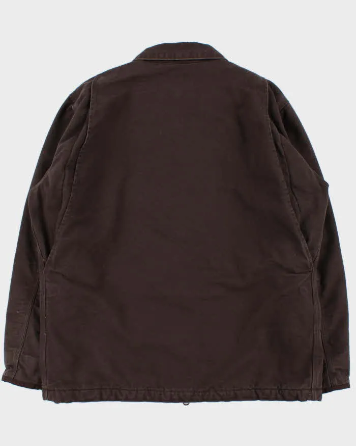 Vintage Carhartt 104293 DKB Sherpa Lined Washed Duck Canvas Loose Fit Workwear Jacket - L sold by Rokit product image thumbnail 2