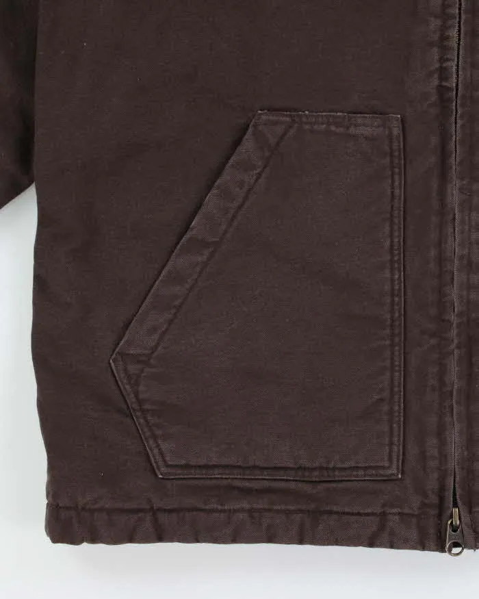 Vintage Carhartt 104293 DKB Sherpa Lined Washed Duck Canvas Loose Fit Workwear Jacket - L sold by Rokit product image thumbnail 5