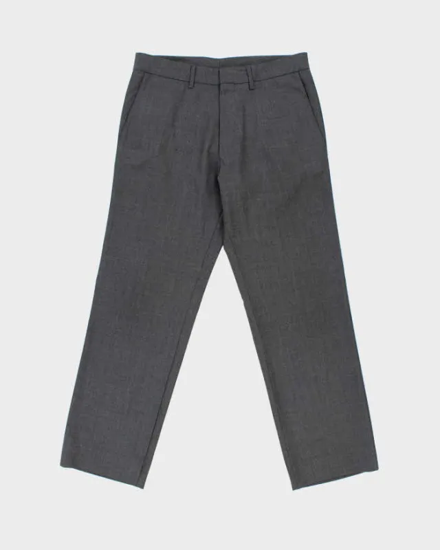 Vintage Hugo Boss Cagan Wool Blend Relaxed Straight Leg Suit Trousers - W32 L30 made by Hugo Boss