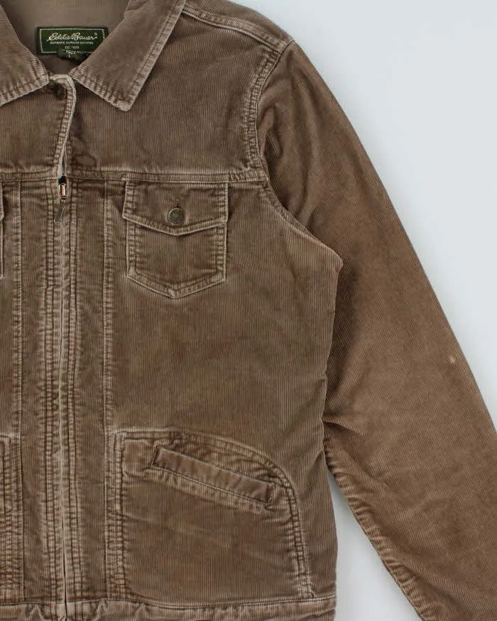 Vintage Y2K 00s Eddie Bauer Women's Tan Brown Corduroy Trucker Jacket - L sold by Rokit product image thumbnail 3