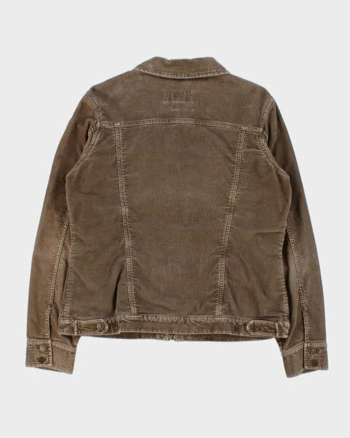 Vintage Y2K 00s Eddie Bauer Women's Tan Brown Corduroy Trucker Jacket - L sold by Rokit product image thumbnail 2