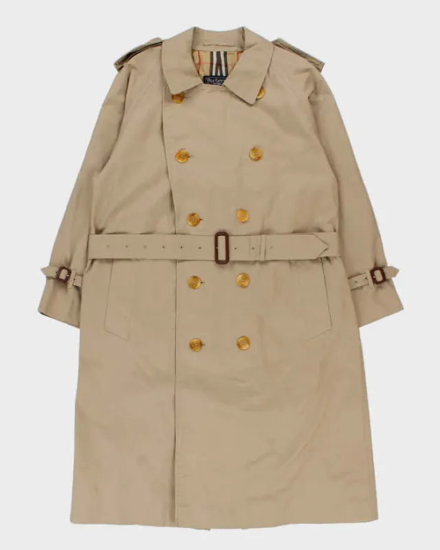 Vintage 1990s Burberry Nova Check Lined Classic Weatherproof Double Breasted Trench Coat - M made by Burberry