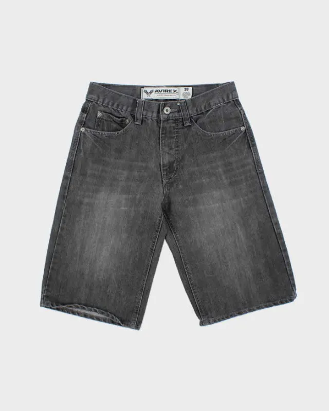 Vintage Y2K 00s Avirex Embroidered Loose Fit Denim Shorts - W30 made by Rokit