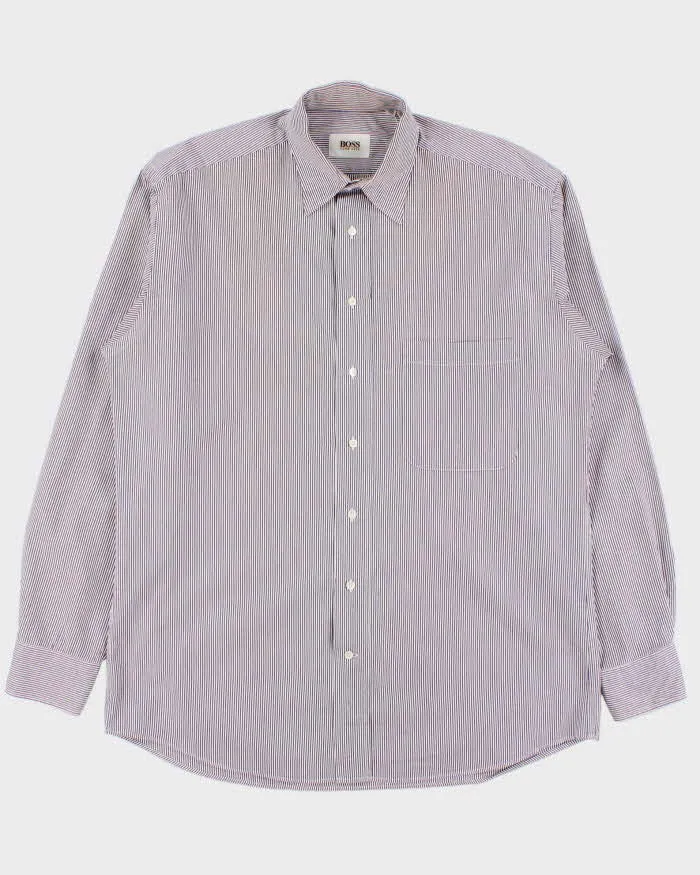 Vintage 1990s Hugo Boss Striped Long Sleeve Shirt - L sold by Rokit