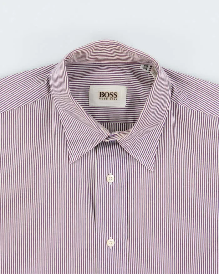 Vintage 1990s Hugo Boss Striped Long Sleeve Shirt - L sold by Rokit product image thumbnail 5