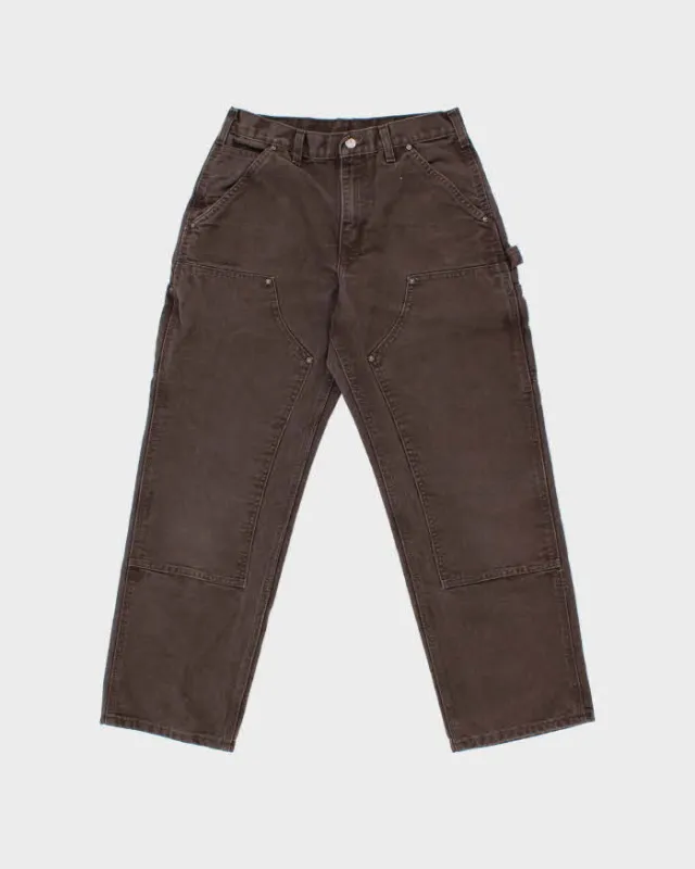 Vintage Carhartt B136 DKB Double Front Washed Duck Canvas Original Dungaree Fit Carpenter Trousers - W30 L28 made by Carhartt