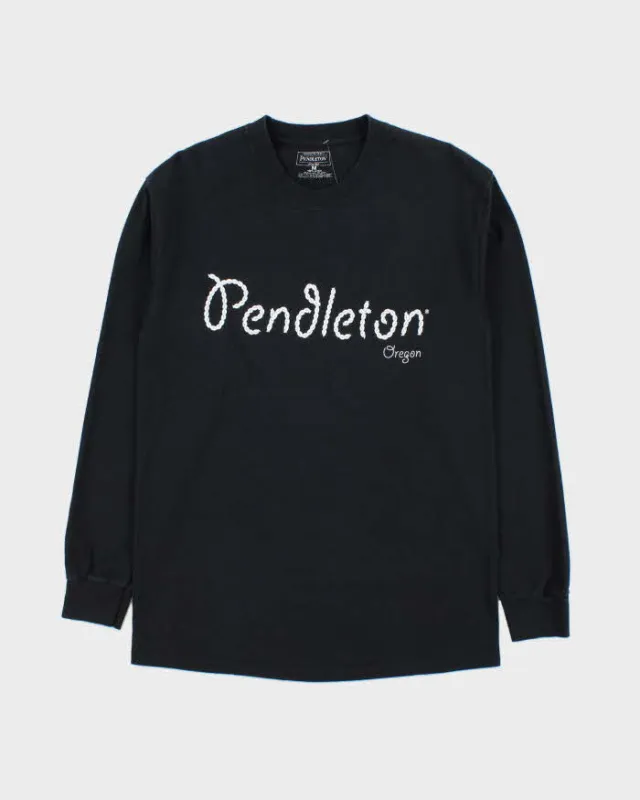 Vintage Pendleton Heavyweight Spell-Out Long Sleeve Crewneck T-Shirt - M made by Pendleton