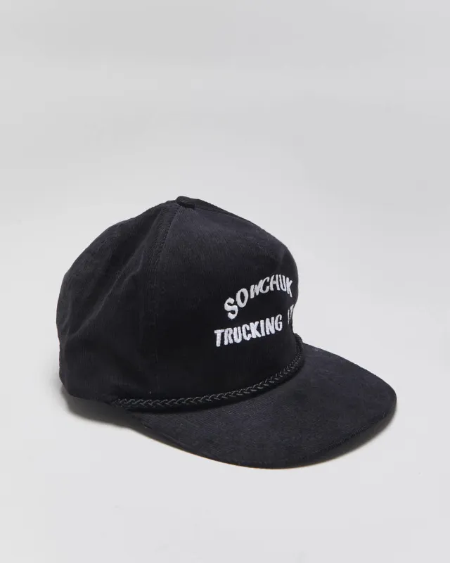 Vintage Y2K 00s Sowchuk Trucking AJM Headwear Corduroy Flatbill Snapback - OS made by Rokit