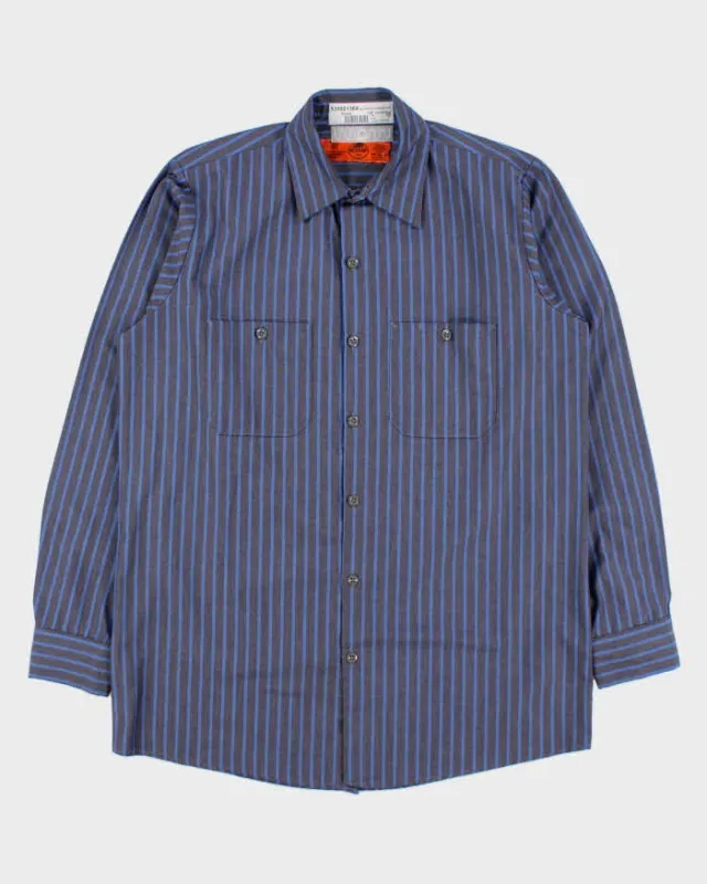 Vintage 1980s Red Kap Striped Long Sleeve Workwear Shirt - M made by Rokit