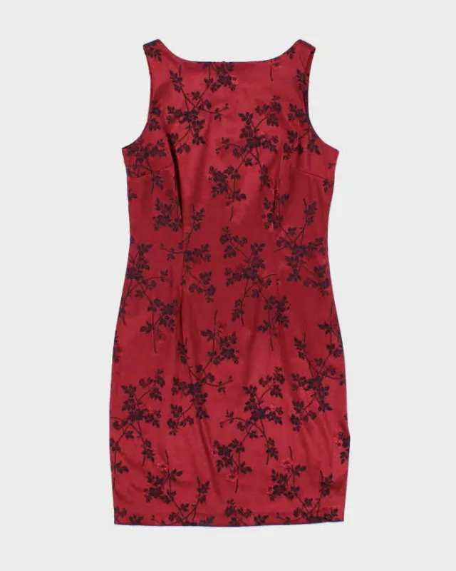 Vintage 1990s Esprit High Neck Satin Dress - S made by Esprit