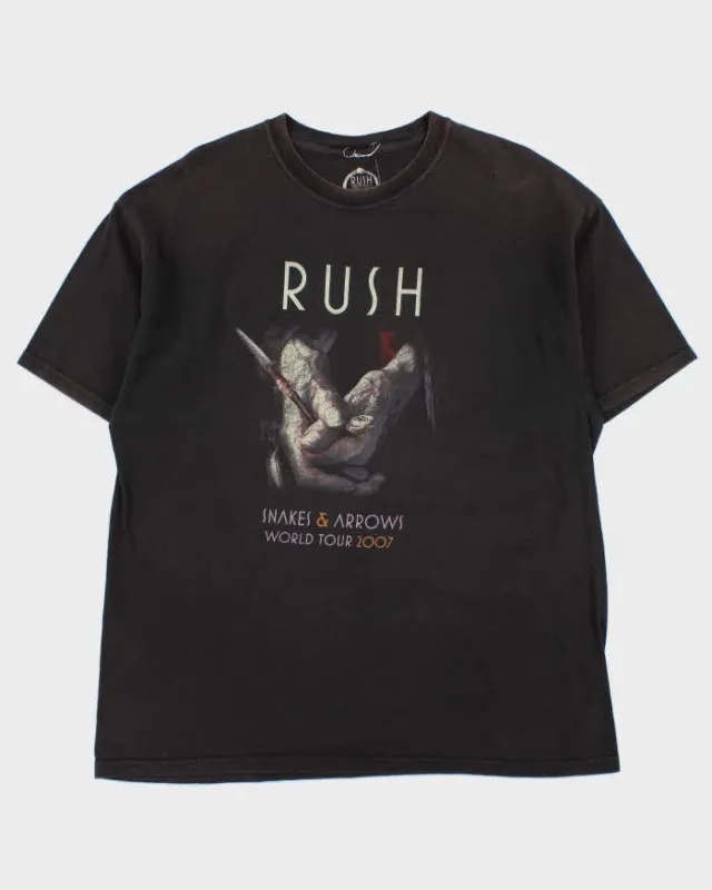 Vintage 2007 Rush Snakes & Arrows World Tour Heavyweight Crewneck T-Shirt - XL made by Rokit