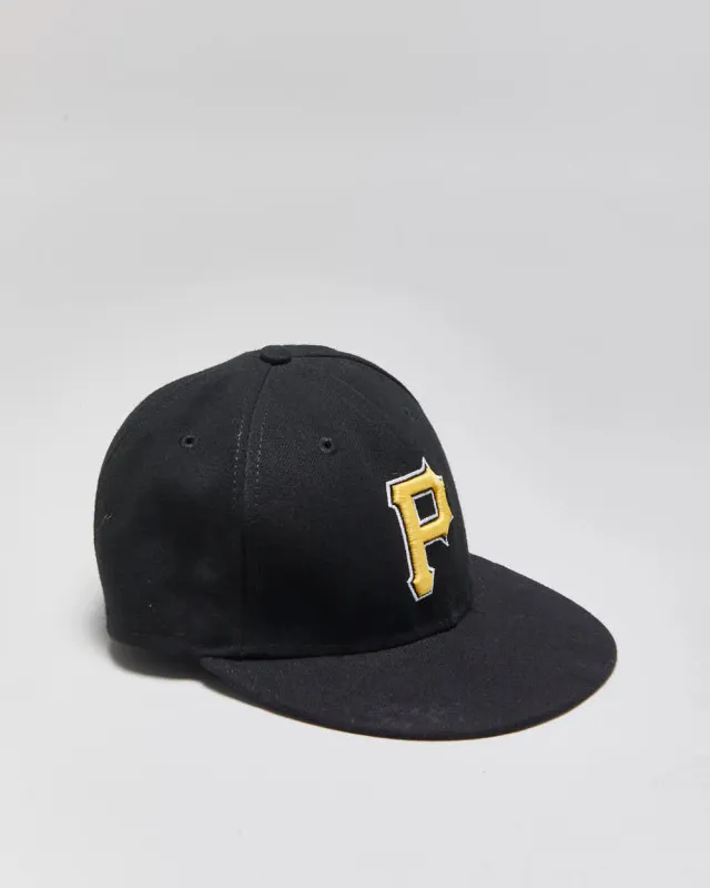 Vintage New Era 59Fifty Pittsburgh Pirates MLB Made In USA Fitted Baseball Cap - 7 1/4 made by Rokit