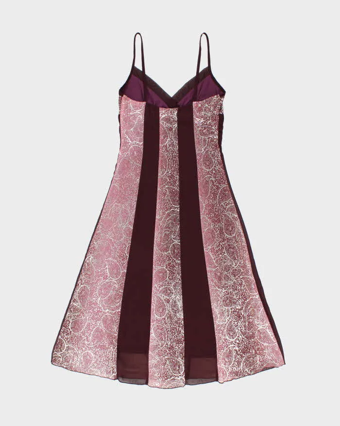 Vintage 1990s Khaki Krew USA Paisley Pattern Mesh Overlay Dress - S sold by Rokit product image thumbnail 2